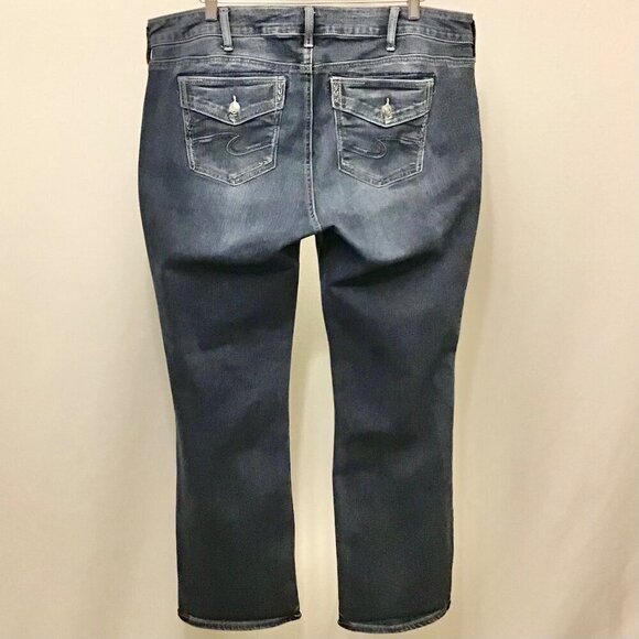 Silver Jeans 20 Elyse Slim Boot Cut Women’s Jeans Faux Flap Pockets Mid Rise - Picture 7 of 12